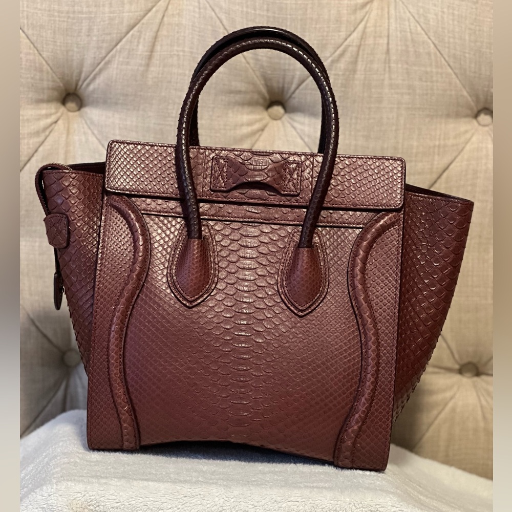 Celine Python Micro Luggage Tote Bag - image 4